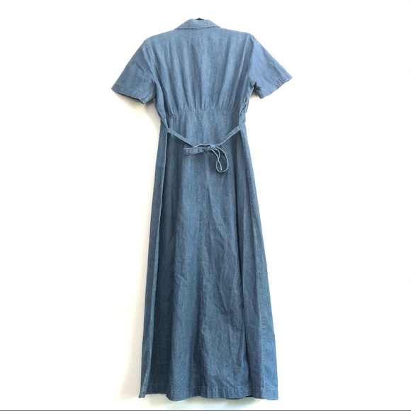 Donated Vintage Denim Maxi Dress - Picture 9 of 12